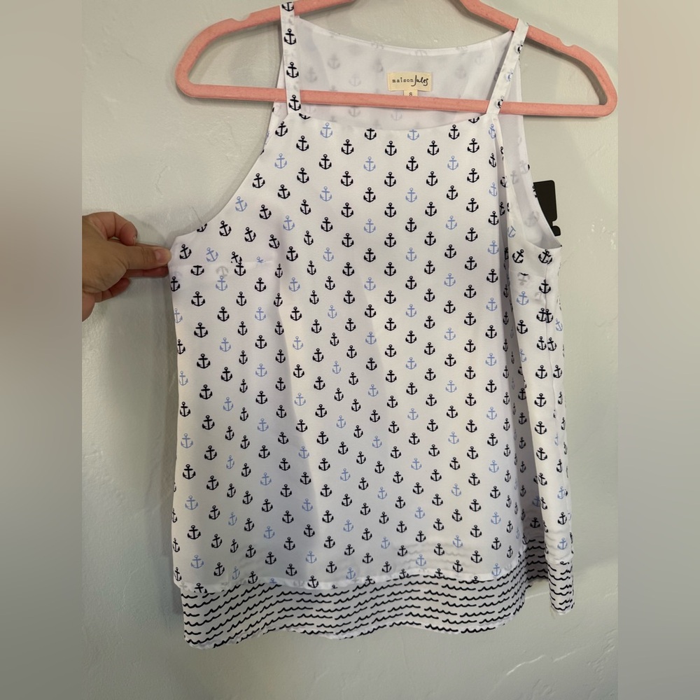 Maison Jules Nautical Anchor Print Top (A30)